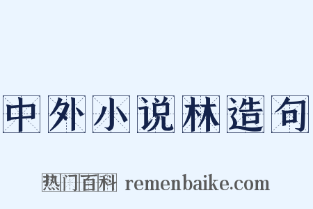 中外小说林造句是什么意思的图片